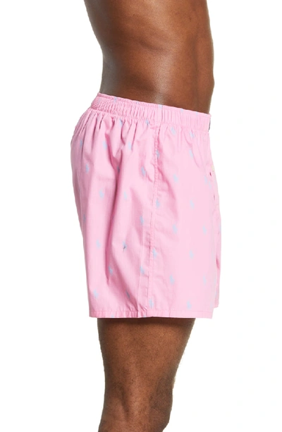 Shop Polo Ralph Lauren Cotton Boxers In Harbor Pink