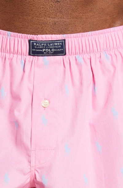 Shop Polo Ralph Lauren Cotton Boxers In Harbor Pink