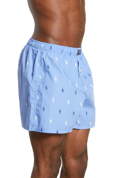 Shop Polo Ralph Lauren Cotton Boxers In Harbor Island Blue