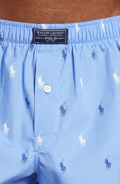 Shop Polo Ralph Lauren Cotton Boxers In Harbor Island Blue