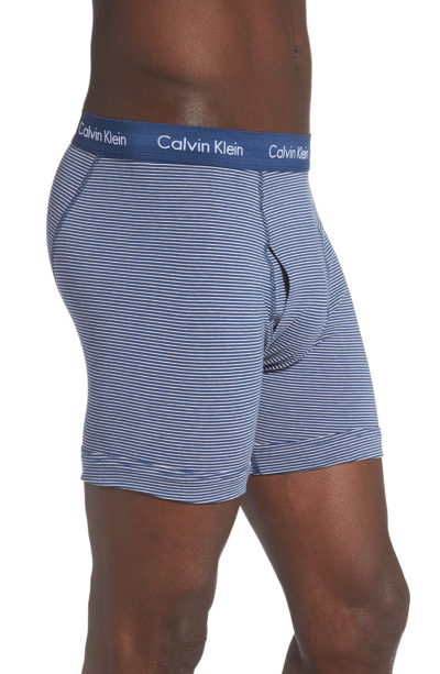 Shop Calvin Klein 3-pack Boxer Briefs In Pink/ Stripe /airforce