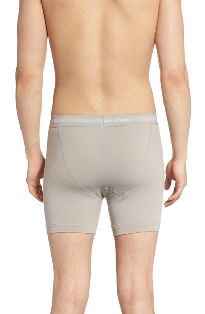 Shop Calvin Klein 3-pack Boxer Briefs In Grey/ Tourney/ Indigo