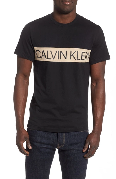 Shop Calvin Klein Crewneck T-shirt In Black
