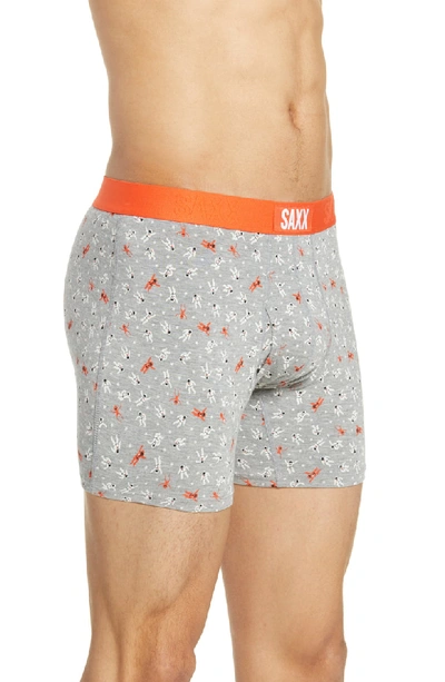 Shop Saxx 'ultra' Stretch Boxer Briefs In Grey Heather Outta This World