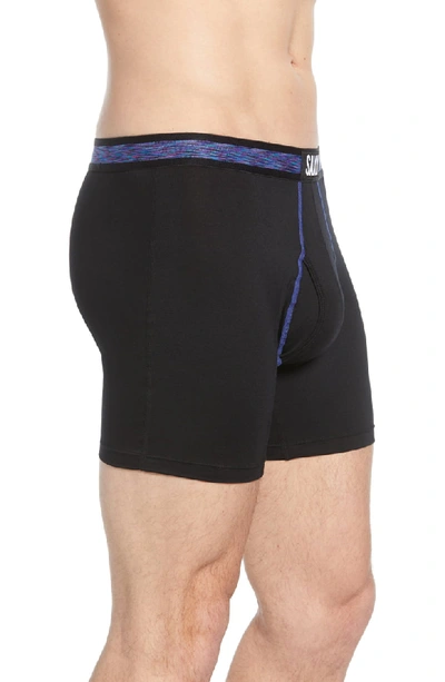 Shop Saxx Ultra Boxer Briefs In Black With Space Dye