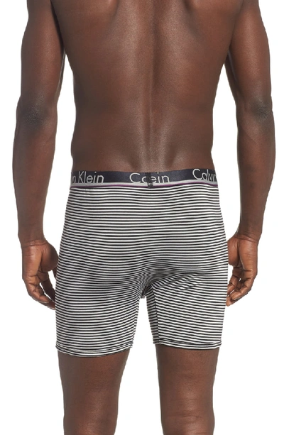 Shop Calvin Klein 3-pack Comfort Microfiber Boxer Briefs In Mulberry/ Dizzle/ Grey Heather