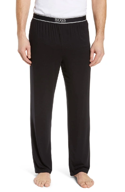 Shop Hugo Boss Micromodal Pajama Pants In Black