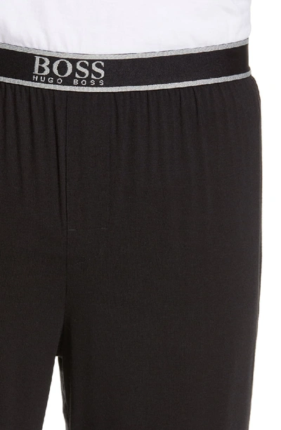 Shop Hugo Boss Micromodal Pajama Pants In Black