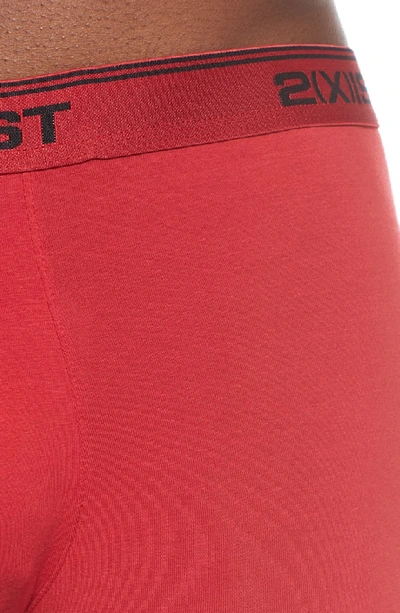 Shop 2(x)ist 3-pack No-show Trunks In Scotts Red/ Black/ Skydiver