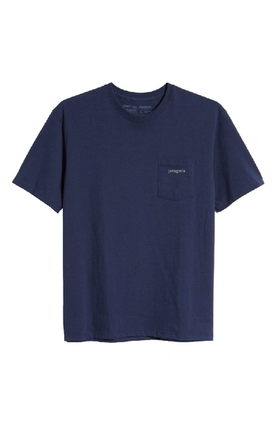 Shop Patagonia Line Ridge Logo Responsibili-tee Regular Fit T-shirt In Classic Navy