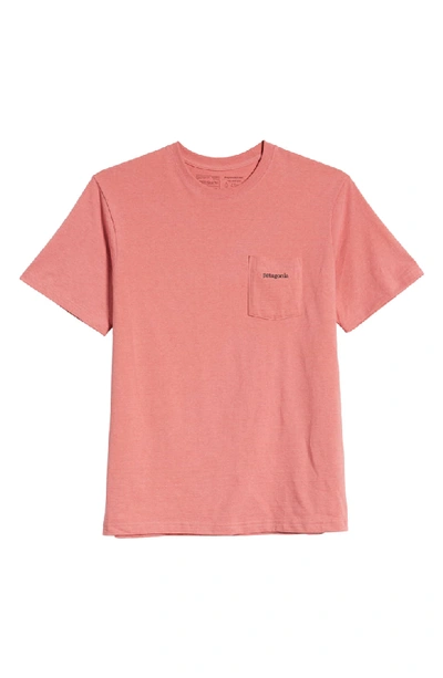 Shop Patagonia Line Ridge Logo Responsibili-tee Regular Fit T-shirt In Sticker Pink