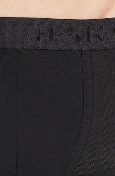Shop Hanro Stretch Cotton Essentials Boxer Briefs In Black