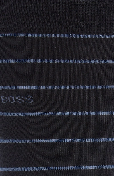 Shop Hugo Boss Brad Stripe Socks In Navy