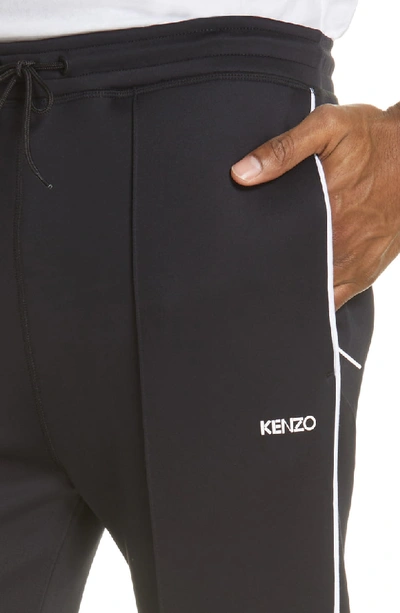 Shop Kenzo Drawstring Jogger Pants In Black