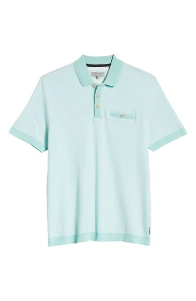 Shop Ted Baker Troop Slim Fit Polo In Mint