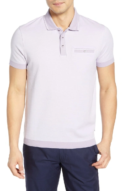 Shop Ted Baker Troop Slim Fit Polo In Lilac
