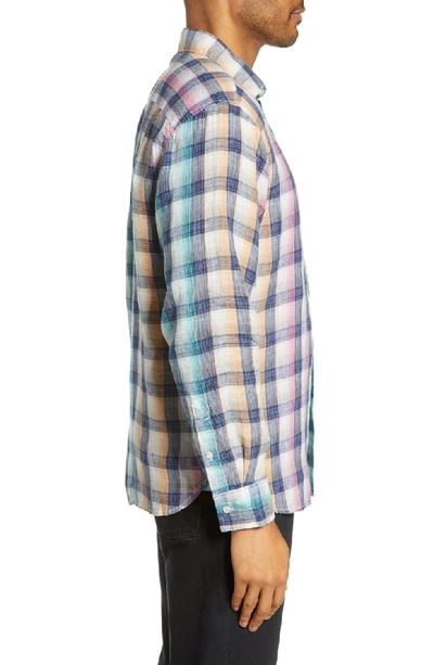 Shop Tommy Bahama Polynesian Plaid Classic Fit Shirt In Lychee
