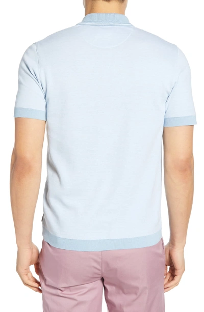 Shop Ted Baker Troop Slim Fit Polo In Mid Blue