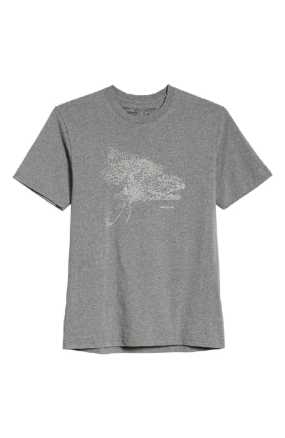 Shop Patagonia Hooked Head Responsibili-tee T-shirt In Gravel Heather/ Redfish