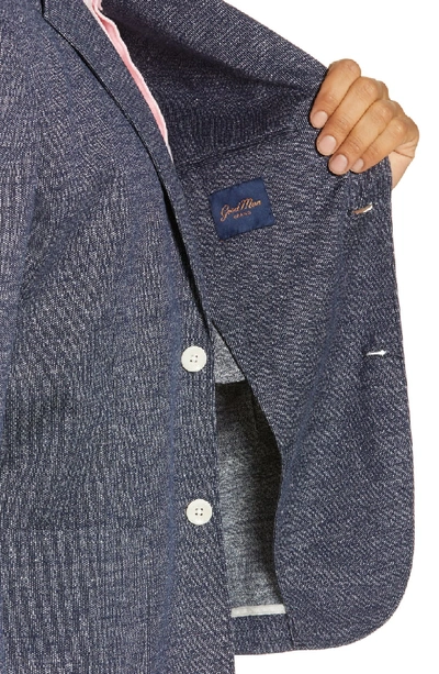 Shop Good Man Brand Slim Fit Bird's Eye Knit Sport Coat In Navy