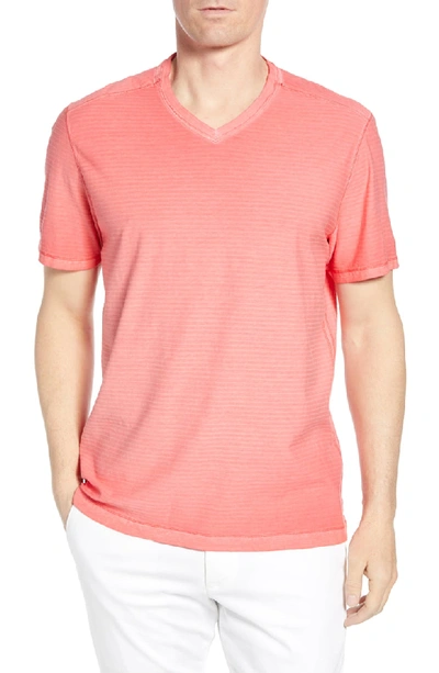 Shop Tommy Bahama Cirrus Coast V-neck T-shirt In Mandalay Red