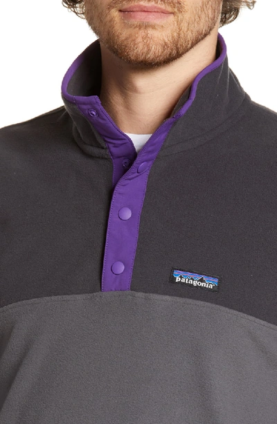Shop Patagonia Micro-d Snap-t Fleece Pullover In Forge Grey