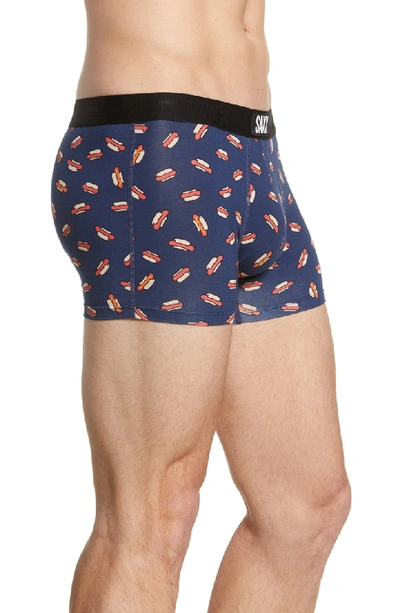 Shop Saxx Vibe Stretch Trunks In Navy Hot Dog