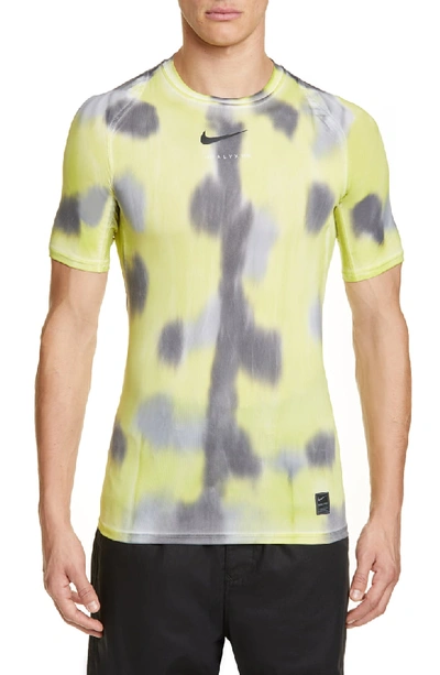 Shop Alyx X Nike Sponge Camo T-shirt In Neon Camo