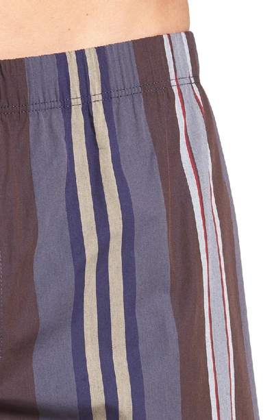 Shop Hanro Fancy Cotton Boxers In Big Repeat Stripe