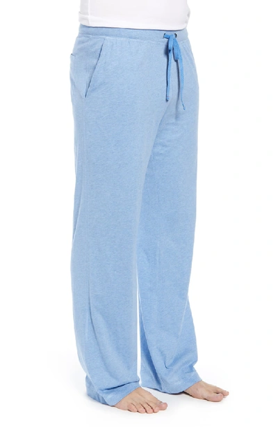 Shop Daniel Buchler Peruvian Pima Lightweight Cotton Lounge Pants In Blue Heather