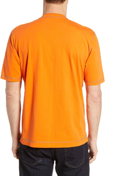 Shop Robert Graham Maxfield Tailored Fit V-neck T-shirt In Orange