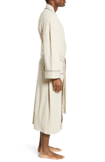 Shop Majestic Waffle Knit Robe In Sand