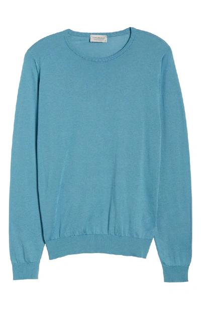 Shop John Smedley Crewneck Sweater In Dewdrop Blue