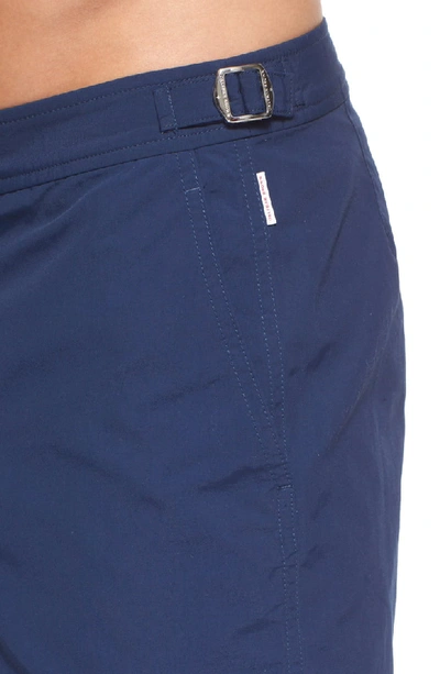 Shop Orlebar Brown 'bulldog' Swim Trunks In Navy