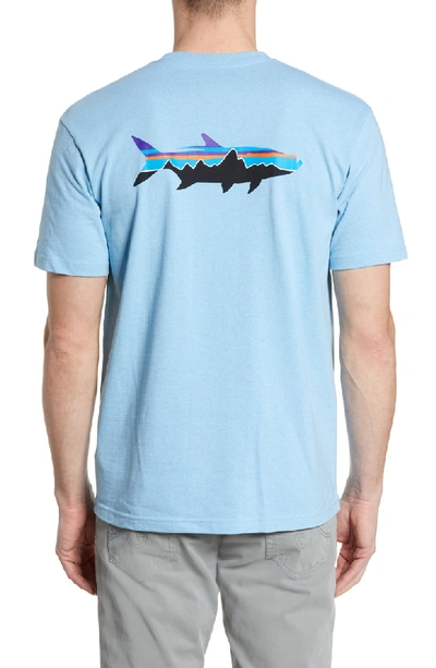 Shop Patagonia Fitz Roy Tarpon Responsibili-tee T-shirt In Break Up Blue