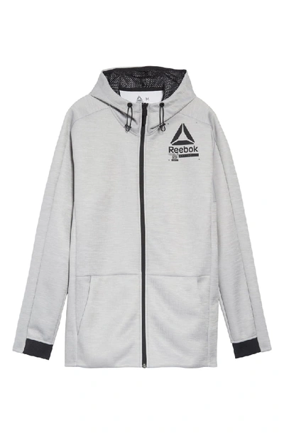 Reebok Ost Spacer Speedwick Zip Hoodie In Solid Grey | ModeSens