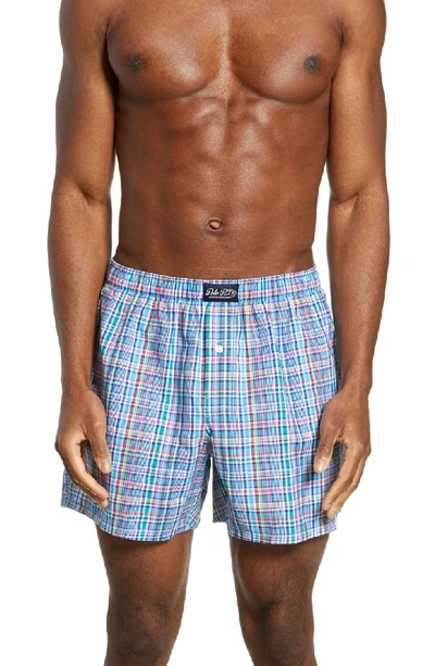 Shop Polo Ralph Lauren Plaid Hanging Boxers In Sunset Plaid