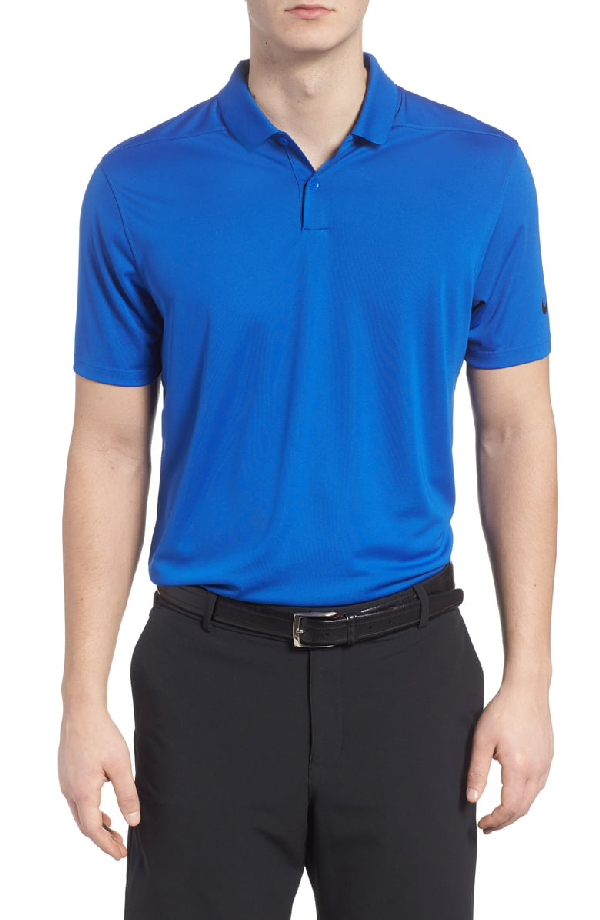 royal blue nike polo
