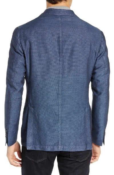 Shop Lbm 1911 Slim Fit Solid Linen & Cotton Sport Coat In Navy