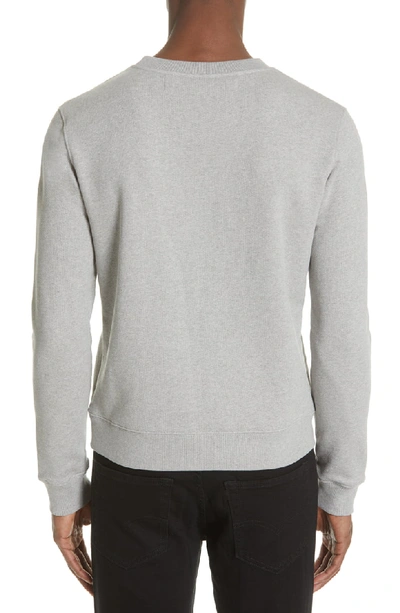 Shop Off-white Slim Fit Logo Sweatshirt In Melange Grey