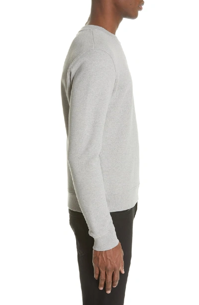 Shop Off-white Slim Fit Logo Sweatshirt In Melange Grey