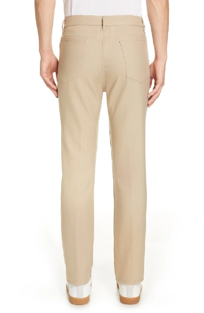 Shop Maison Margiela Straight Leg Twill Pants In Beige