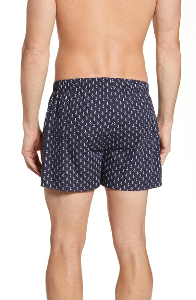 Shop Hanro 2-pack Fancy Woven Boxers In Graphic/ Light Blue