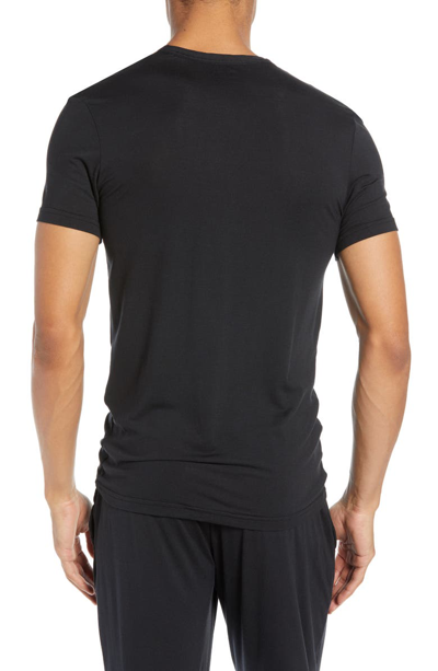 Shop Calvin Klein Ultrasoft Stretch Modal V-neck T-shirt In Black