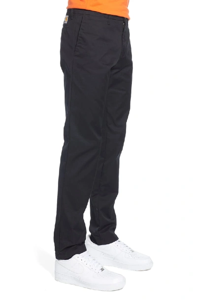 Shop Carhartt Sid Chino Pants In New Black