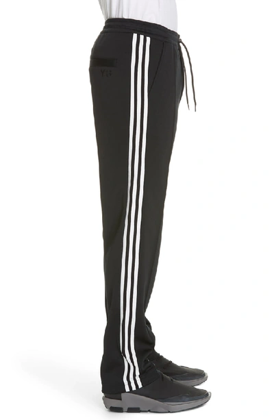 Shop Y-3 X Adidas 3-stripes Slim Fit Track Pants In Black