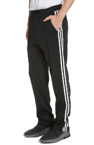 Shop Y-3 X Adidas 3-stripes Slim Fit Track Pants In Black