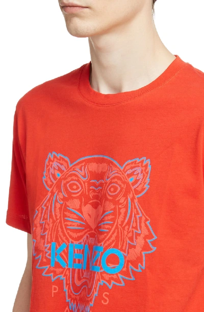 Shop Kenzo Tiger Graphic T-shirt In Red
