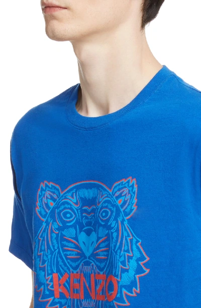Shop Kenzo Tiger Graphic T-shirt In French Blue