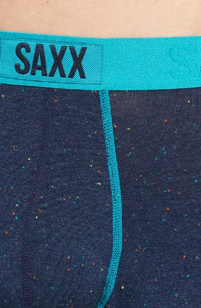 Shop Saxx 'vibe' Stretch Boxer Briefs In Navy Confetti